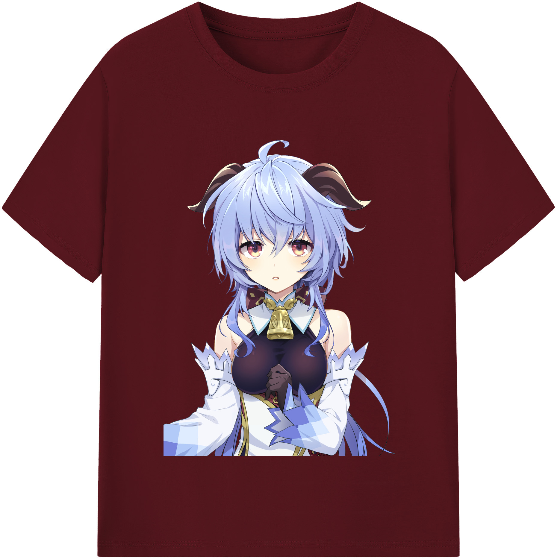 げんし神 甘雨 かんう genshin Ganyu 綿100％半袖Tシャツ（フロントプリント）